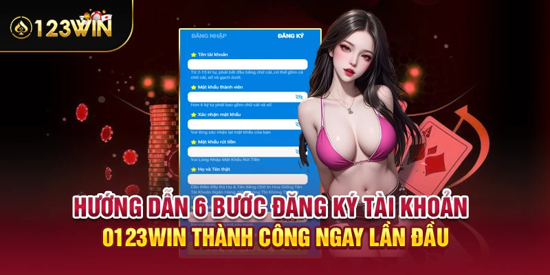 Hướng dẫn 6 bước đăng ký tài khoản 0123WIN thành công ngay lần đầu